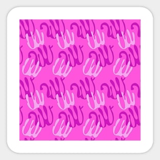 Bright, pink, cheerful, fun, modern abstraction Sticker